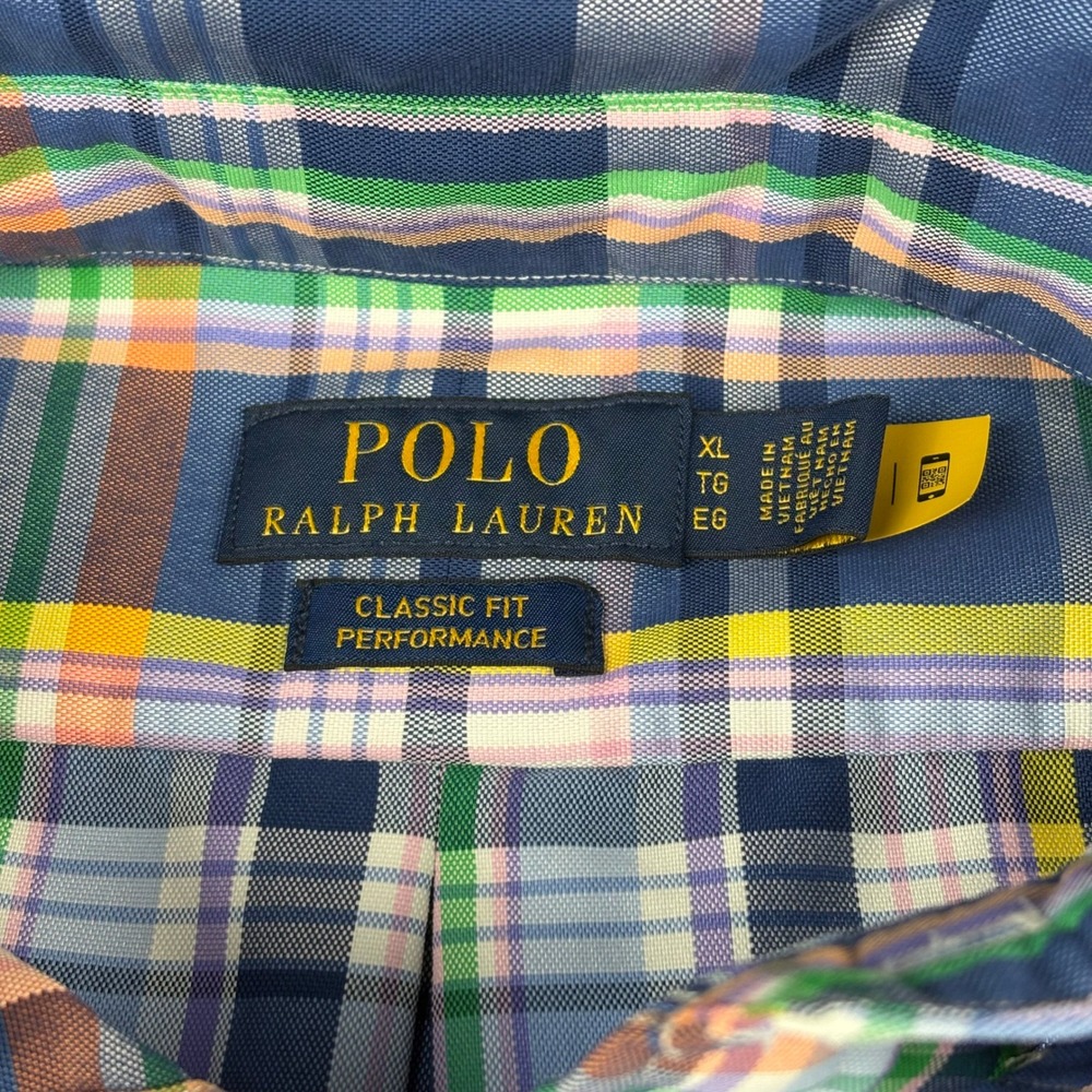 Polo Ralph Lauren Classic Fit Performance Plaid Button Down Shirt Men XLTG - Picture 3 of 13